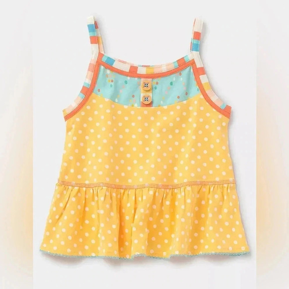 Matilda Jane Dream chasers So Sunny Tank Top girls polka dots toddler patchwork - Picture 6 of 6